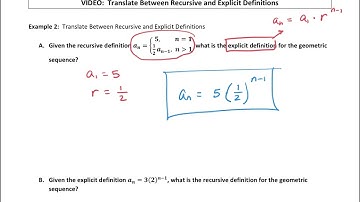Translate between Recursive and Explicit Definitions