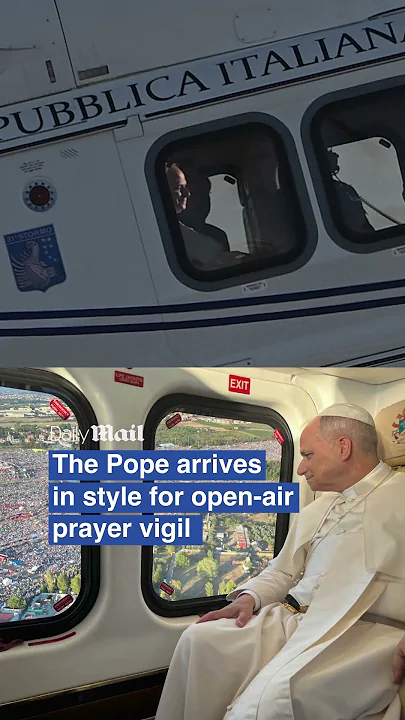 Watch the Pope’s EPIC helicopter entrance to an open-air prayer vigil in Rome