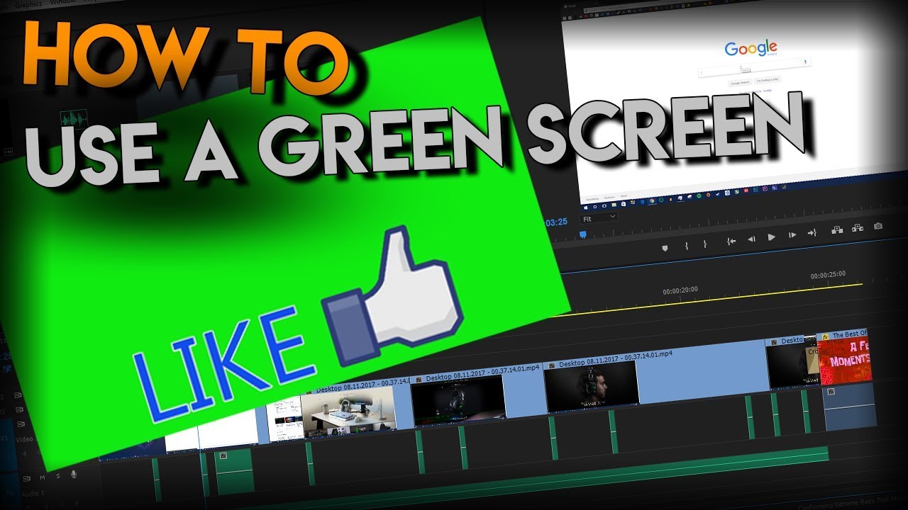 use adobe premiere with a green screen