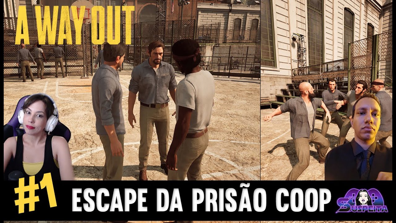 INCRÍVEL JOGO COOP - FUGINDO DA PRISÃO COM UM AMIGO - A WAY OUT #01 PT-BR  (PC) 