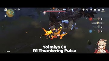 Yoimiya R5 Rust Vs. R1 Thundering Pulse Damage Test