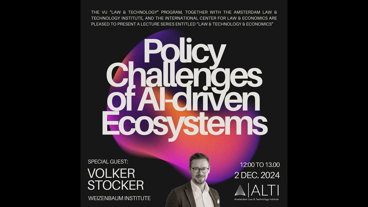 Volker Stocker (Weizenbaum): Policy Challenges of AI-driven Ecosystems