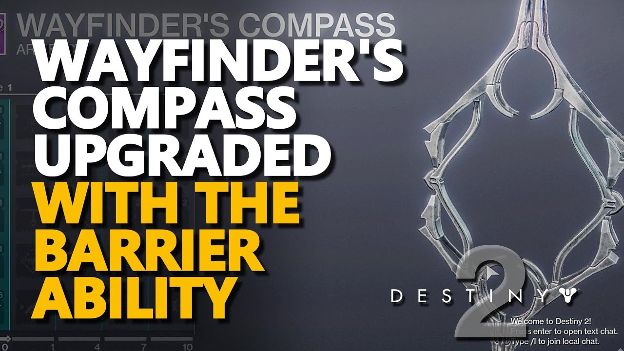Destiny Compass Wayfinder's Compass Upgraded with the Barrier ability Destiny 2 - YouTube
