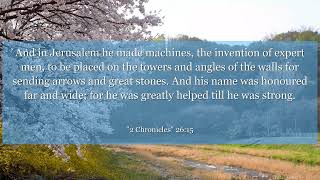 2 Chronicles 26:15 And in Jerusalem he made machines, the invention of expert men, to be placed on