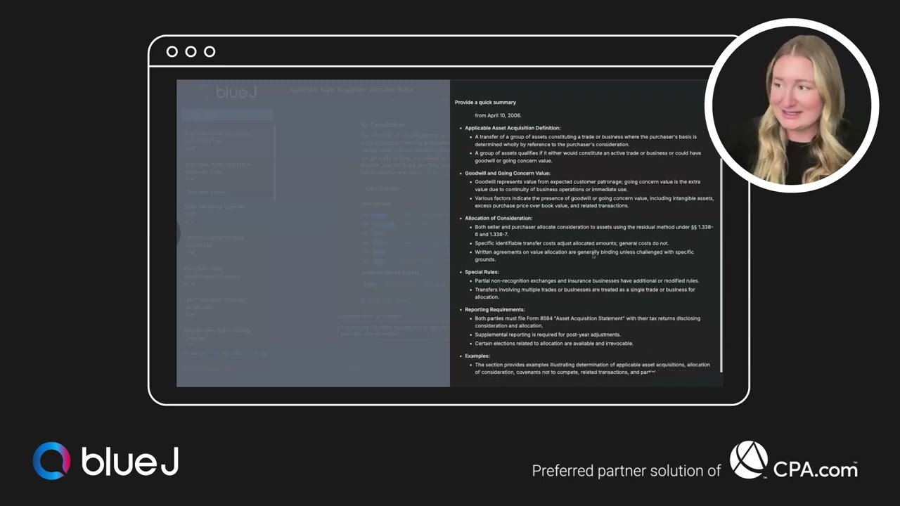 Modernizing Tax Research: Blue J + CPA.com Demo