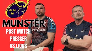 MUNSTER:  Post match reaction after beating the Lions in Joburg