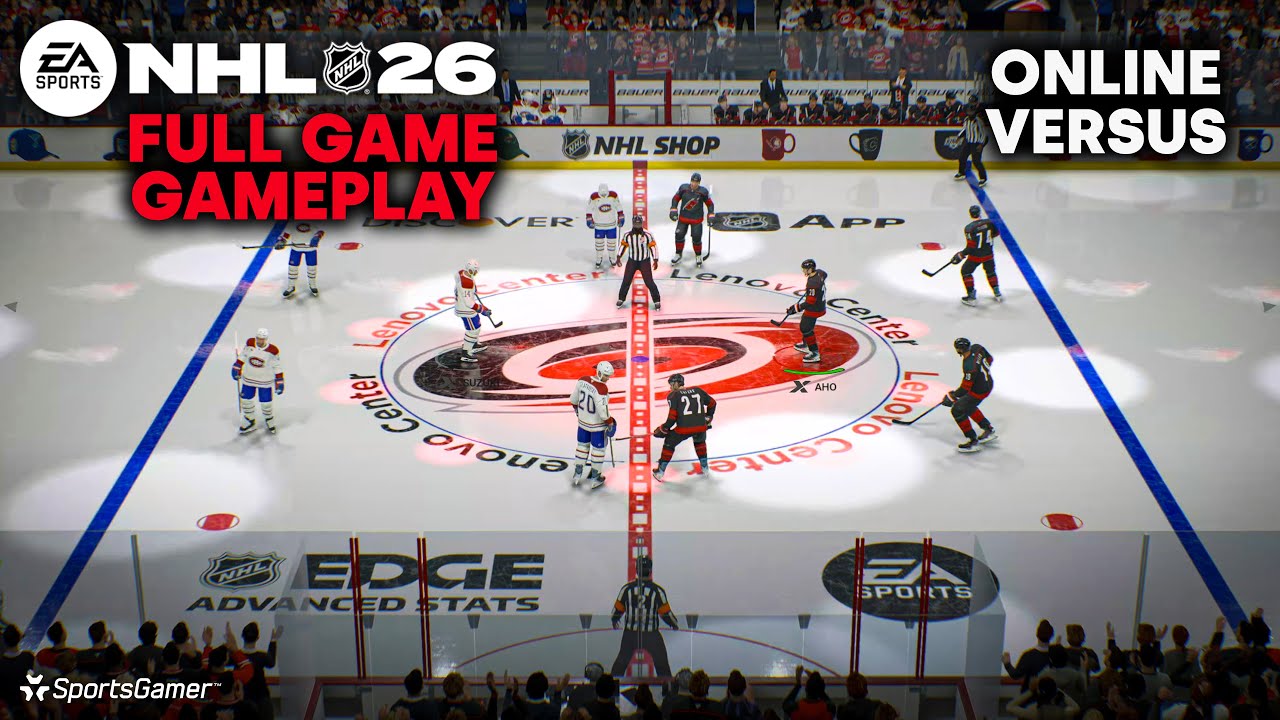 Игровой процесс NHL 26 RAW 4K, часть 3: «Канадиенс» против «Харрикейнз» | Nuge против KenuFHR (иг...