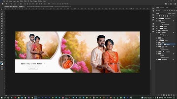 How to Design Creative Sheet In Photoshop 12x36 Tamil Tutorial  (தமிழ்)