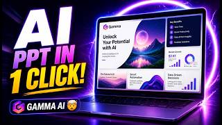 Gamma AI: Make PPT in 1 Click! 🔥 | AI Presentation Maker Tutorial #ai