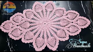 اسهل واشيك مفرش كروشيه بغرزة الاناناسة 🍍 الجزء الاول || crochet pineapple 🍍 table runner Part 1 💥💥