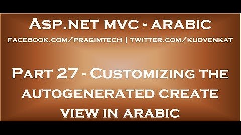 Customizing the autogenerated create view in arabic