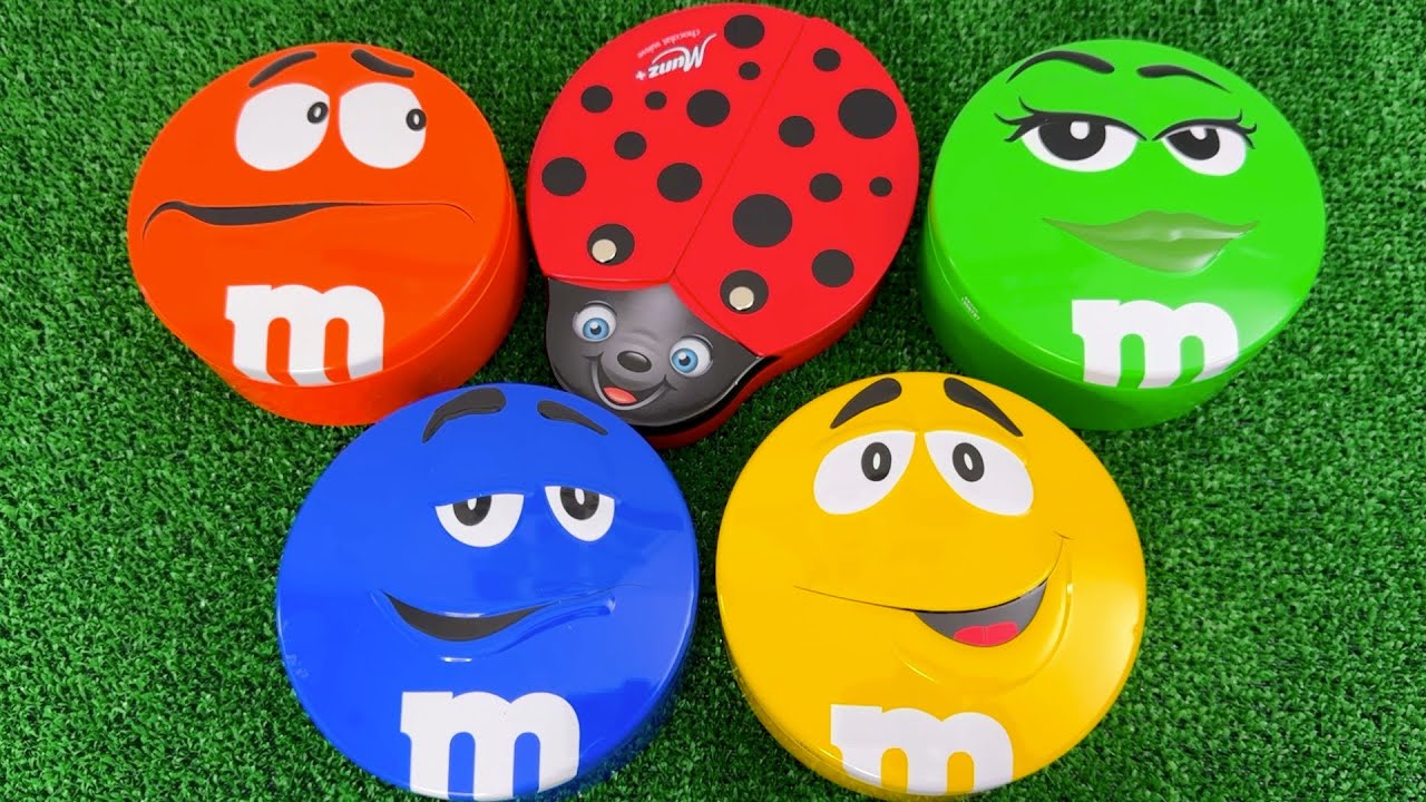 Satisfying Video ASMR l Relaxing Unpacking Vibrant Beads & Yummy M&M'S Candy From Surprise Tins ASMR