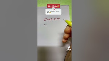 Solve z^2 + 4z +13=0 quadratic equation #math #tutor #mathtrick #learning #shorts #youtube #solve