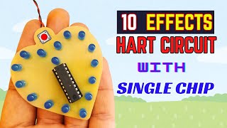 Make Unique & beautiful multi pattern HART CHASER with one IC | Electronic Projects