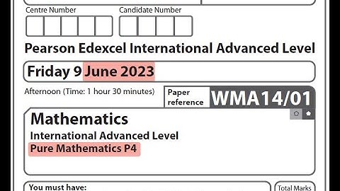 Edexcel IAL Maths - P4 - June 2023