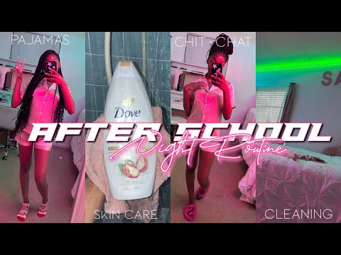 REALISTIC AFTER SCHOOL NIGHT ROUTINE | cleaning, chit chat, packages, etc…