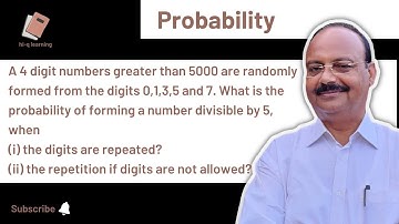 A 4 digit numbers greater than 5000 are randomly formed from the digits 0,1,3,5 and 7 | Probability