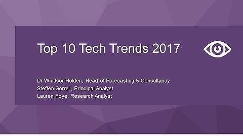Top 10 Tech Trends 2017 Webinar