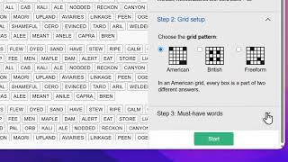Using Magic Fill to create a large crossword
