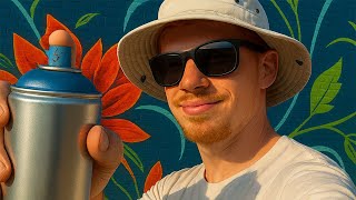 I Paint a HUGE Mural at a Flower Shop! 🌺