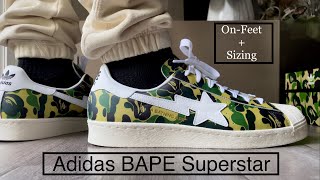 Adidas Bape Superstar ABC Camo Green Quick Look + On-Feet & Sizing