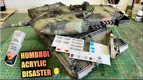 HENG LONG VINYL DECALS APPLICATION , HUMBROL VARNISH DISASTER 😡😡LEOPARD 2A6 7.0 BEGINNERS GUIDE