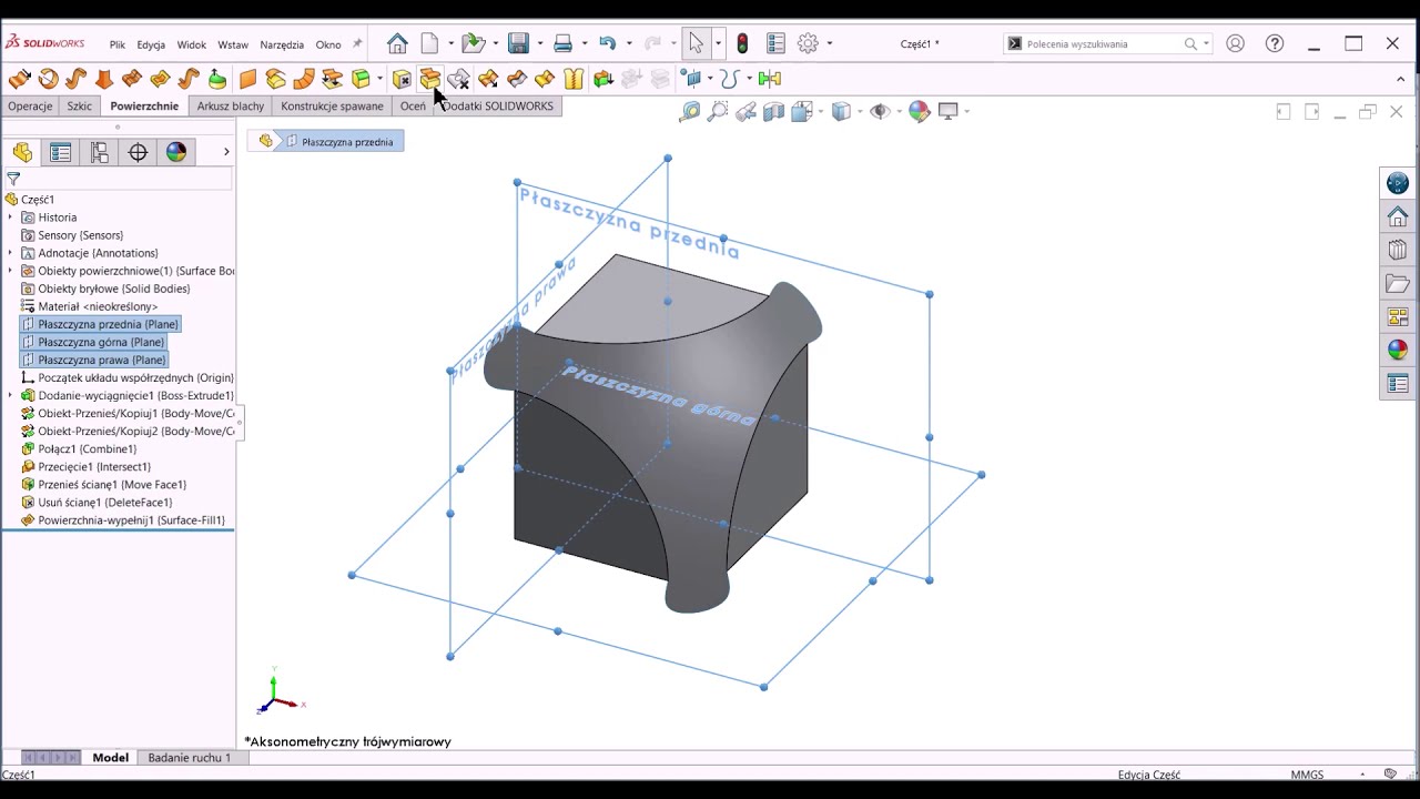 Modeling dice in SOLIDWORKS.