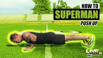 How To Do A SUPERMAN PUSH UP WITH FEET ON GROUND | Exercise Demonstration Video and Guide