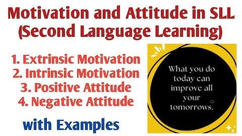 Motivation and Attitude in SLL (Second Language Learning) in Urdu/Hindi| Motivation & Attitude Types