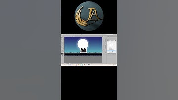Night sky Vector Illustration with Silhouette Moonlight | illustrator tutorial | @JA_GRAPHICS