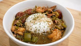 Chicken, Sausage and Shrimp Gumbo |How To Make Gumbo | Southern Style With a Perfect Dark Brown Roux