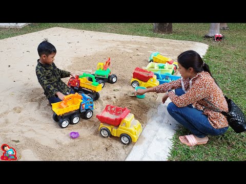 น้องบีม | เล่นรถของเล่นในบ่อทราย เที่ยวกาญจนบุรี โรงแรมไมด้ารีสอร์ท