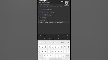 #c++ programming                                       #area of circle using function