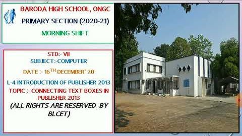 Connecting text boxes in Publisher 2013