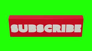 3D Subscribe Button Animation | Green Screen | Free Download