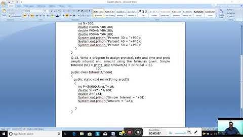 Class-8. Computer Applications. Ch-6. Printing in Java programs. Programs. Date-12/10/2020.