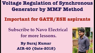 Voltage regulation of alternator by MMF method