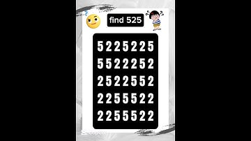 only those  with X ray vision like observation skills can uncover 525 within  a challenging 10sec🤔