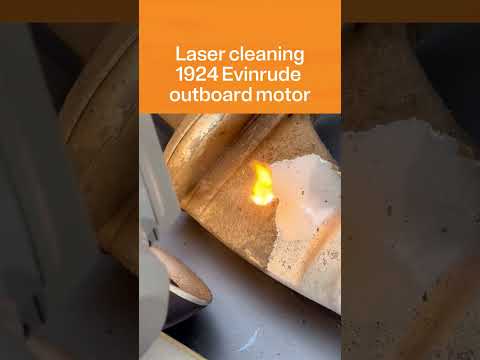 1924 Evinrude Outboard Propeller Laser Cleaning image for video library