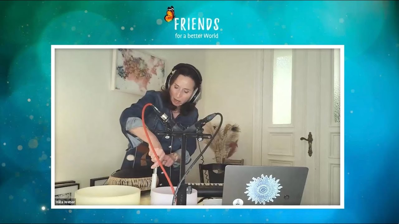 432 Hz Sound Healing Journey | Zoom Concert & Interview I Friends for a better World