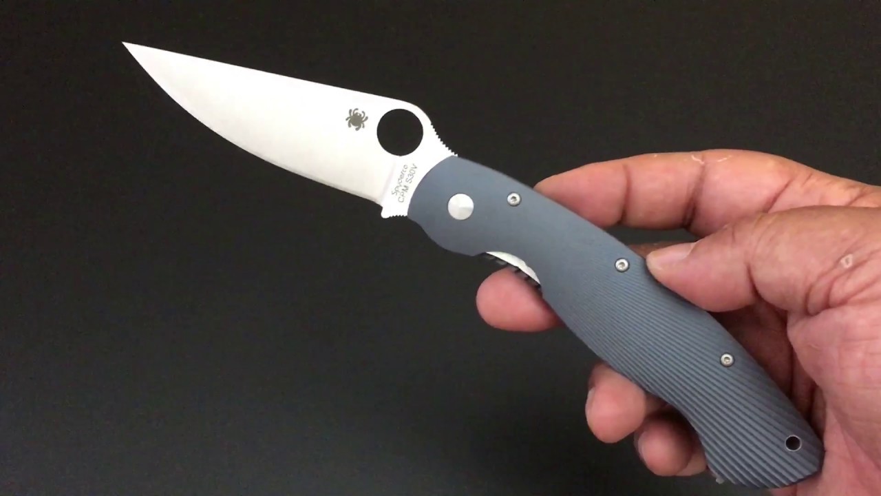 Spyderco Blue Fluted Titanium Military! The Knife of the Day! YouTube