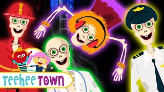 Scary Songs For Kids | Midnight Magic - Skeleton Occupation Song | Teehee Town