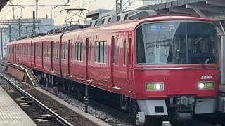 名鉄3500系 (3524F編成)急行一宮行 東枇杷島駅通過シーン