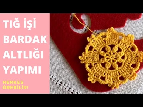 Tığ işi bardak altlığı yapıyoruz! - 10marifet