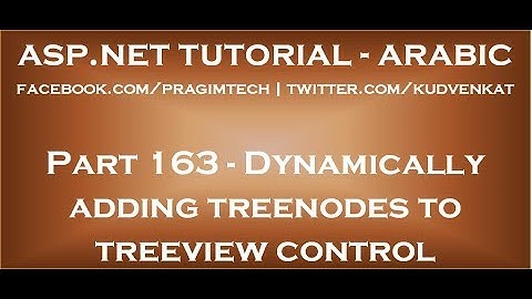 Dynamically adding treenodes to treeview control in asp net in arabic