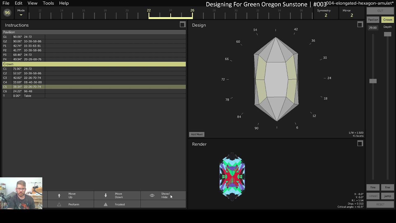 Gem Cut Designing: Custom Pendant Stone