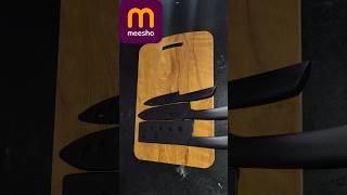 Meesho kitchen items wodden chopping board, vegetable chopper, knife sets