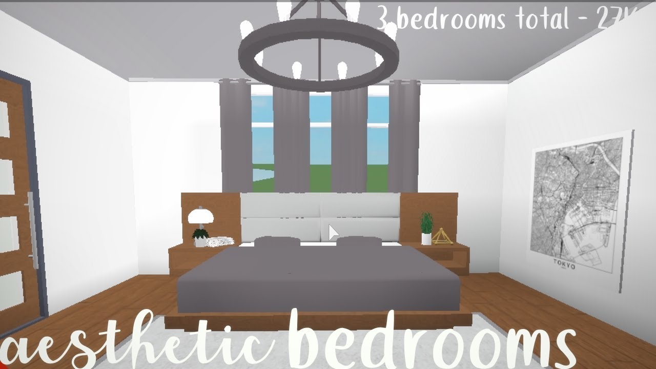 ROBLOX l Bloxburg: Aesthetic bedroom ideas 27K - YouTube