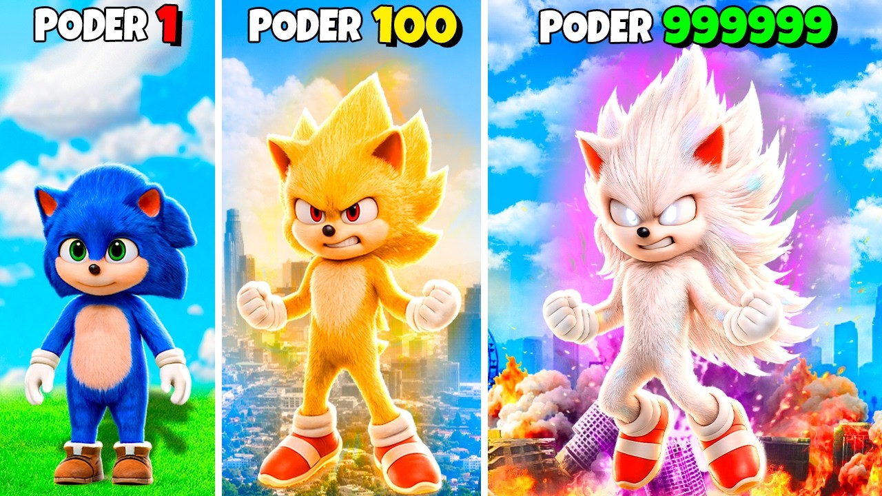 Mejorando a BABY SONIC en GTA 5 !! (Sonic Movie mod)