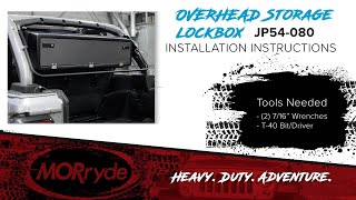 Jeep JL Overhead Storage Lock Box JP54-080 Installation Instructions